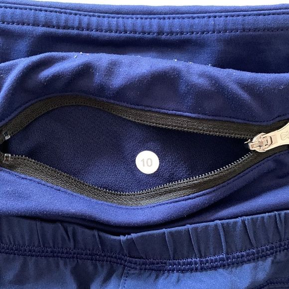 lululemon Fast Lane Shorts Fuel Band Hero Blue Sz10 - Picture 10 of 11